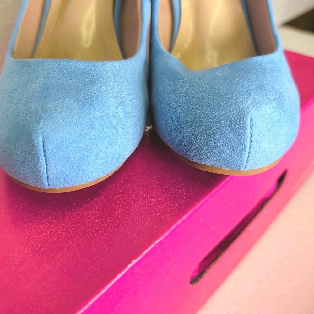 DREAM PAIRS Women Faux Suede Slip On Pumps Party Dress Shoes 3" Heel Size 8.5 - Picture 4 of 7